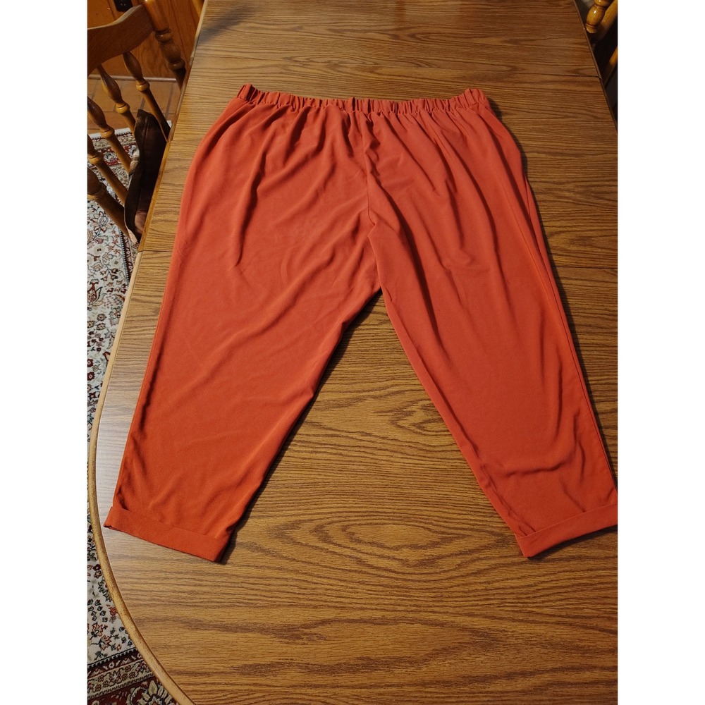 Torrid Rust Orange Elastic Waist Cuffed Crop Pants Plus Size 5 5X 11845583 - Picture 2 of 4